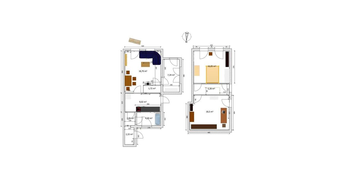 Doppelhaushälfte Großsolt - 3 Zimmer, 80 m&sup2;, 950&euro; | Angebot:25976842