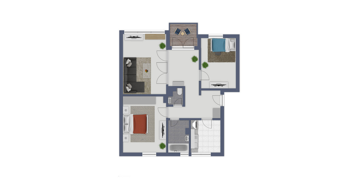 Erdgeschoßwohnung Kappeln - 3 Zimmer, 73 m&sup2;, 599&euro; | Angebot:26675824