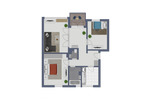 Erdgeschoßwohnung Kappeln - 3 Zimmer, 73 m&sup2;, 599&euro; | Angebot:26675824