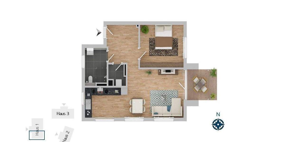 Etagenwohnung Eckernförde - 2 Zimmer, 65 m&sup2;, 349.000&euro; | Angebot:25802154