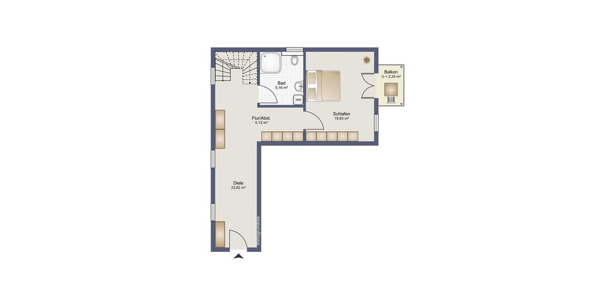 Maisonettenwohnung Dörphof - 2 Zimmer, 96 m&sup2;, 1.190&euro; | Angebot:24034551