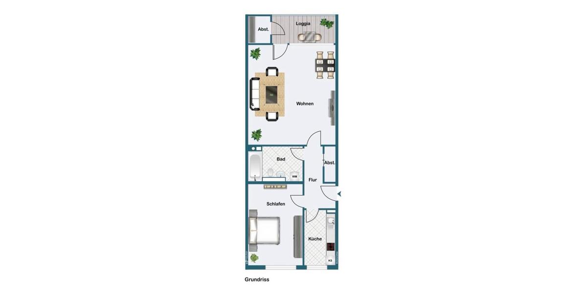 Etagenwohnung Schuby - 2 Zimmer, 71 m&sup2;, 860&euro; | Angebot:26314363