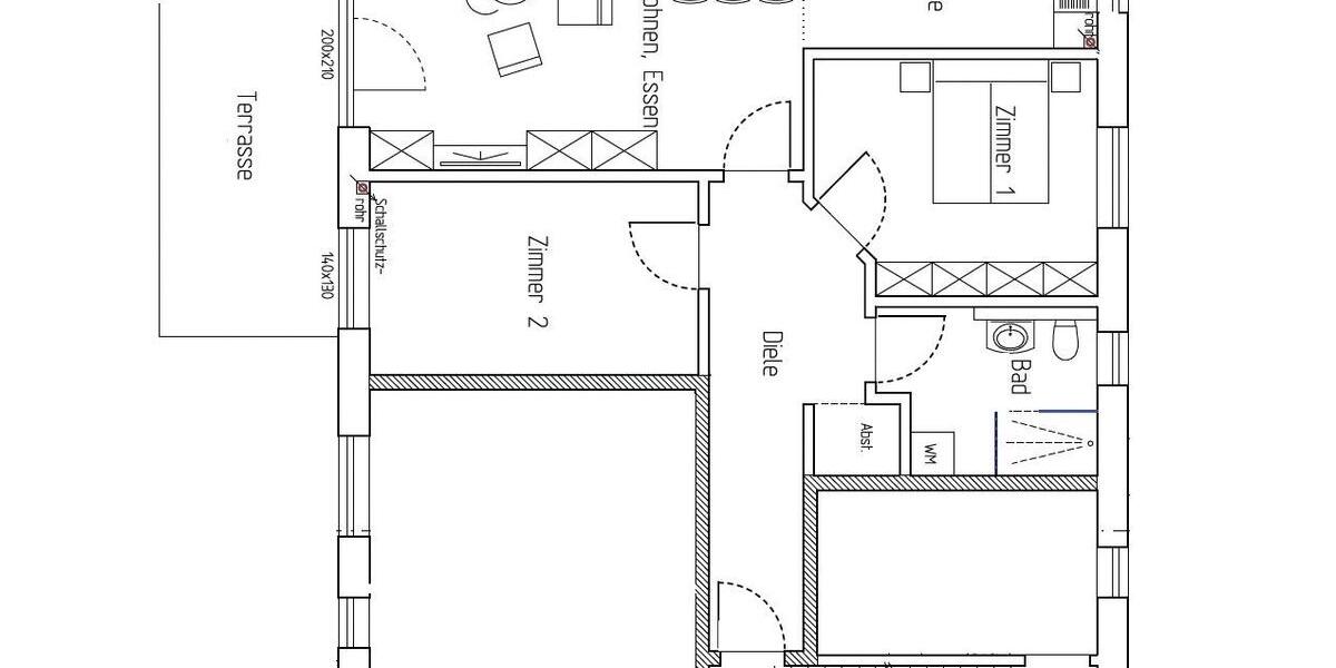 Erdgeschoßwohnung Taarstedt - 3 Zimmer, 78 m&sup2;, 900&euro; | Angebot:25408423