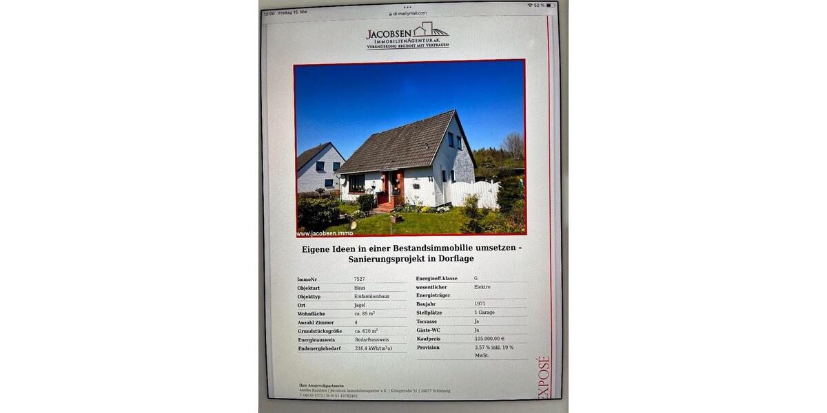 Einfamilienhaus Schuby - 4 Zimmer, 85 m&sup2;, 105.000&euro; | Angebot:26678559