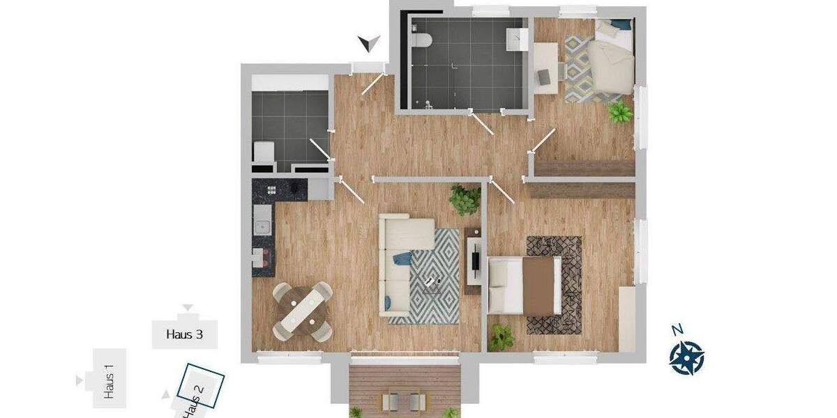 Etagenwohnung Eckernförde - 3 Zimmer, 86 m&sup2;, 505.000&euro; | Angebot:25744773