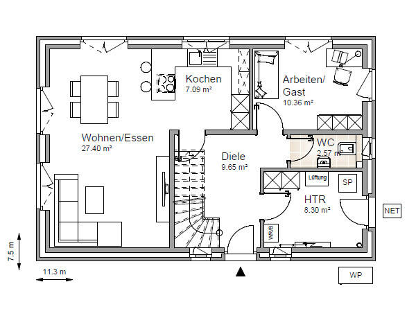 Einfamilienhaus Kappeln - 5 Zimmer, 127 m&sup2;, 650.000&euro; | Angebot:25802460