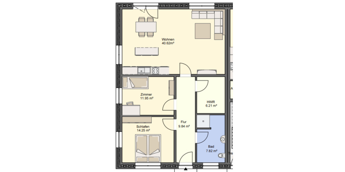 Erdgeschoßwohnung Steinbergkirche - 3 Zimmer, 91 m&sup2;, 1.250&euro; | Angebot:24755568