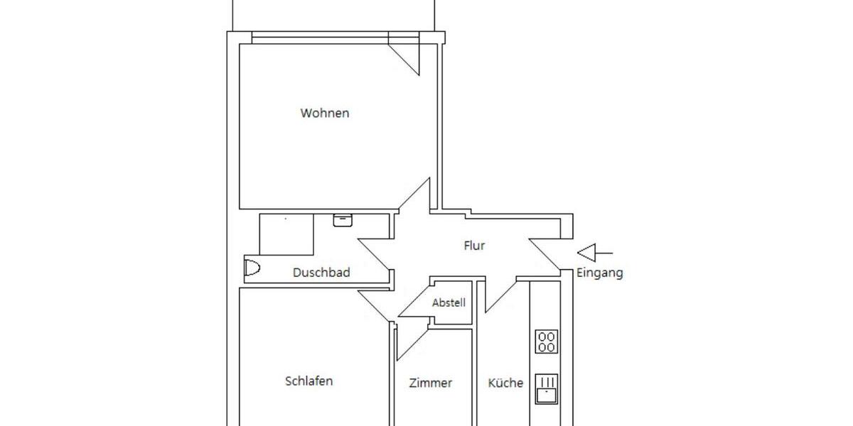 Etagenwohnung Rendsburg - 2.5 Zimmer, 61 m&sup2;, 129.000&euro; | Angebot:26639453