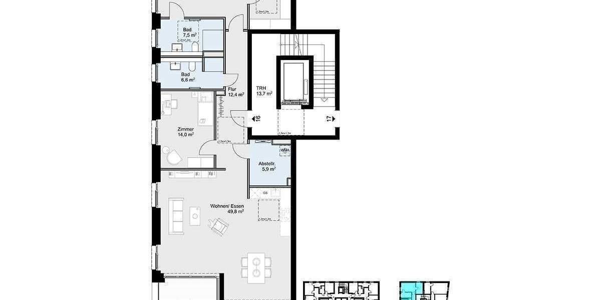 Etagenwohnung Schleswig Freiheit - 3 Zimmer, 132 m&sup2;, 740.900&euro; | Angebot:26556882