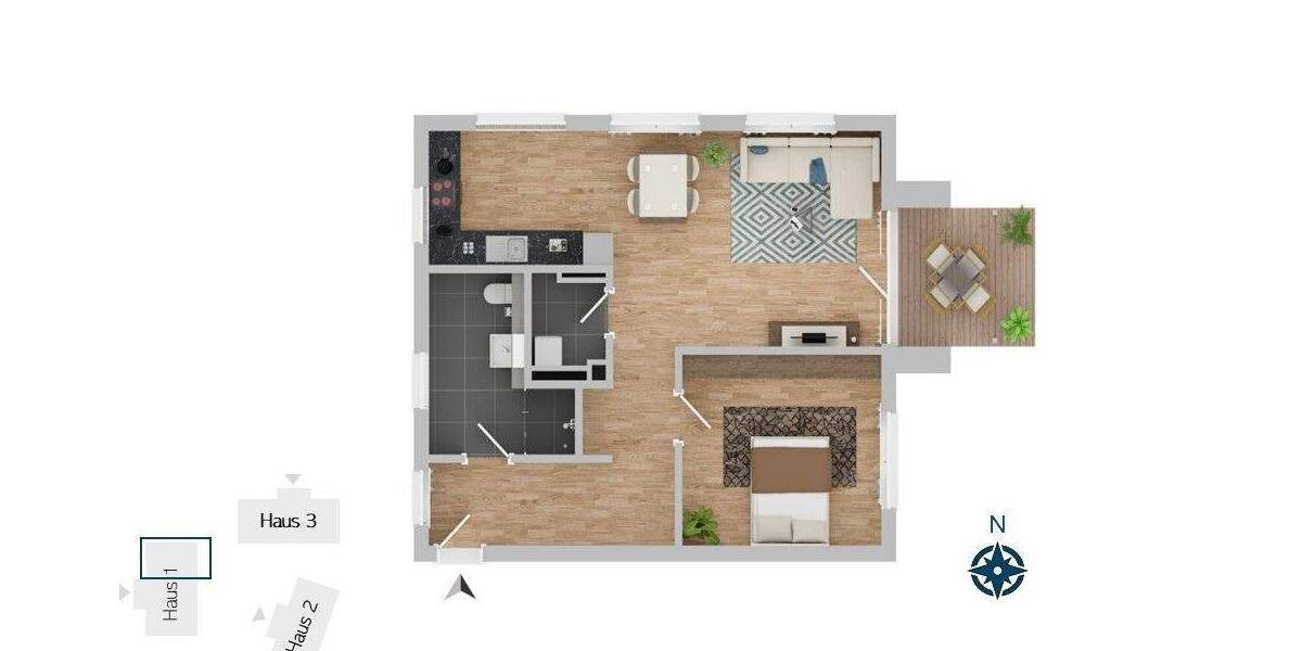 Etagenwohnung Eckernförde - 2 Zimmer, 68 m&sup2;, 367.000&euro; | Angebot:25703403