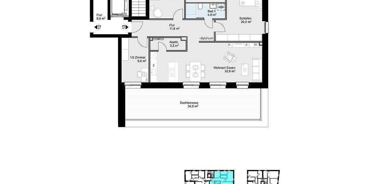 Etagenwohnung Schleswig - 3 Zimmer, 734.900&euro; | Angebot:25780210