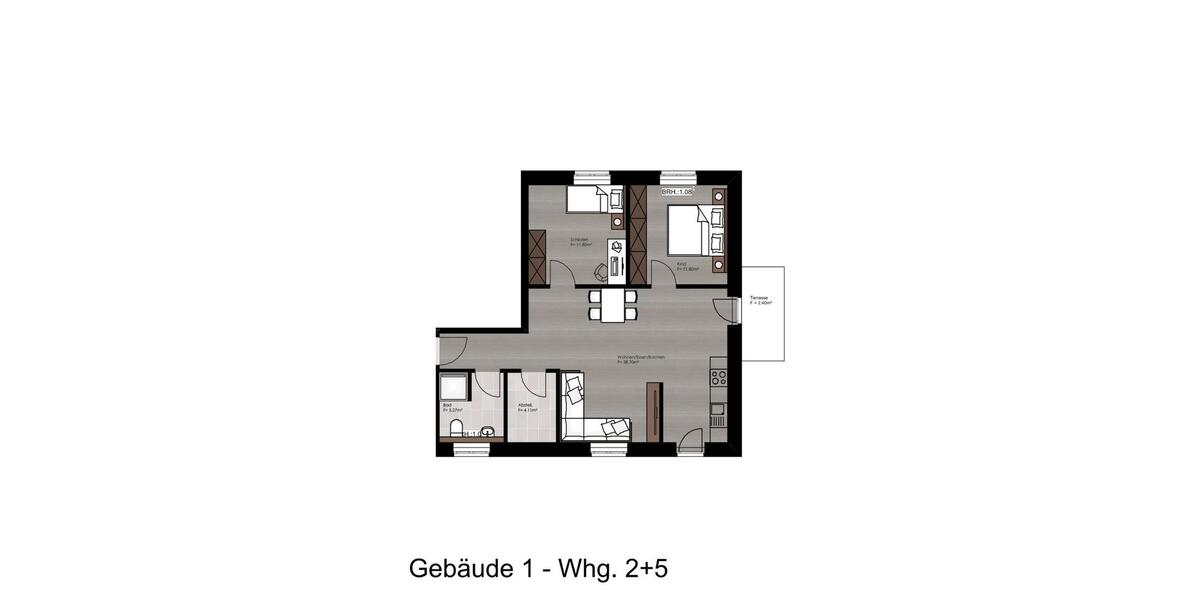 Erdgeschoßwohnung Oeversee - 3 Zimmer, 71 m&sup2;, 1.065&euro; | Angebot:25612538