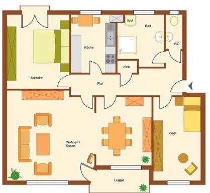 Etagenwohnung Rendsburg - 3 Zimmer, 86 m&sup2;, 1.195&euro; | Angebot:25766139