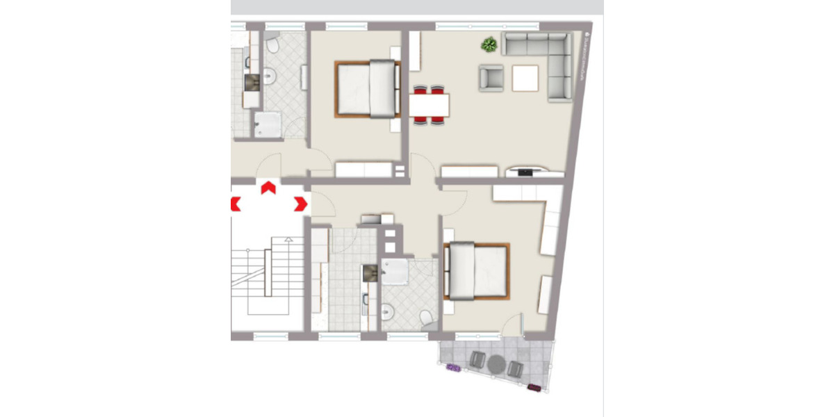 Etagenwohnung Schleswig - 2 Zimmer, 58 m&sup2;, 600&euro; | Angebot:25319832