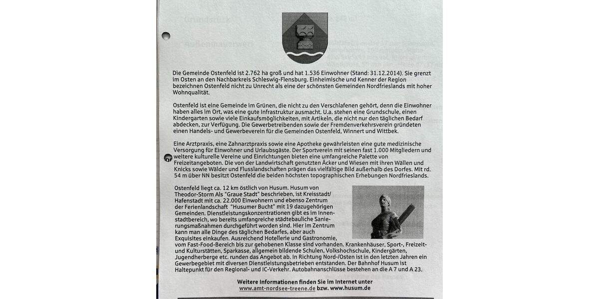 Einfamilienhaus Ostenfeld (Husum) - 5 Zimmer, 141 m&sup2;, 250.000&euro; | Angebot:22581551