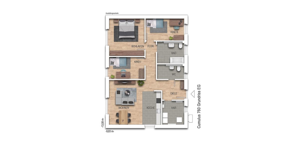 Gemütlichkeit auf kleinem Raum ! Haus inkl. Grundstück - Hausbau / Musterhaus Klappholz | Angebot:14523306