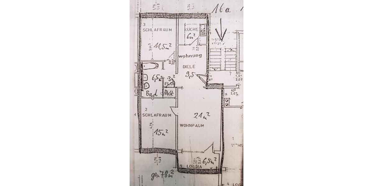 Etagenwohnung Tarp - 3 Zimmer, 79 m&sup2;, 700&euro; | Angebot:26652151