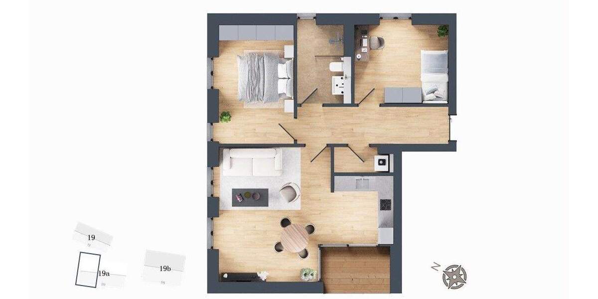 Etagenwohnung Eckernförde - 3 Zimmer, 70 m&sup2;, 560.000&euro; | Angebot:25703435