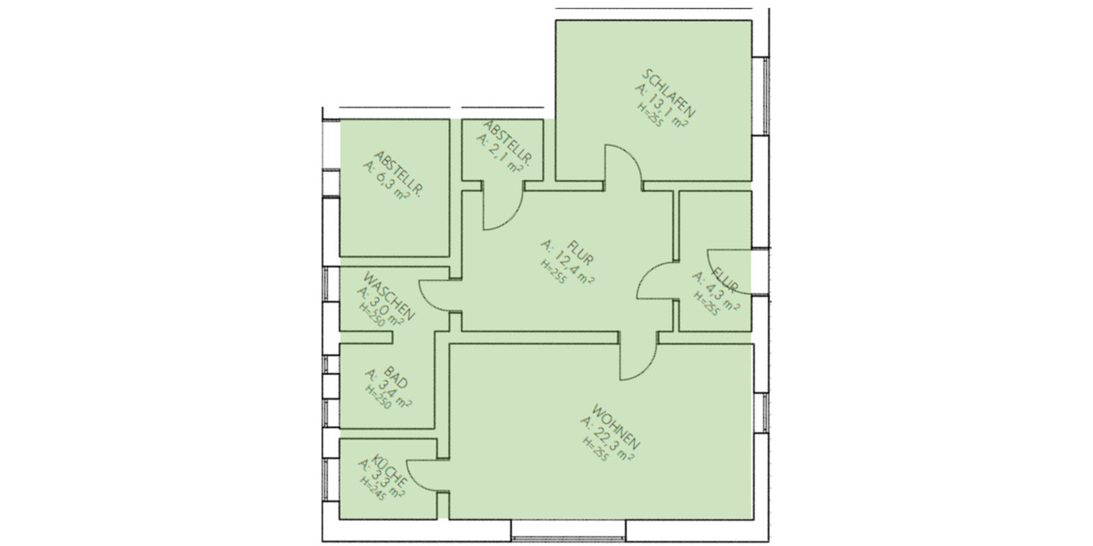 Etagenwohnung Winnemark - 2 Zimmer, 79 m&sup2;, 1.185&euro; | Angebot:25671284