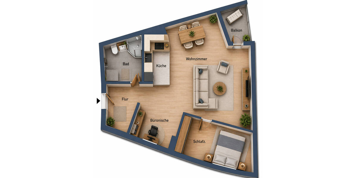 Etagenwohnung Schleswig / Friedrichsberg Friedrichsberg - 1 Zimmer, 62 m&sup2;, 83.000&euro; | Angebot:26292328