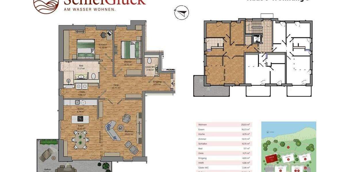 Etagenwohnung Kappeln - 4 Zimmer, 119 m&sup2;, 890.000&euro; | Angebot:25667592