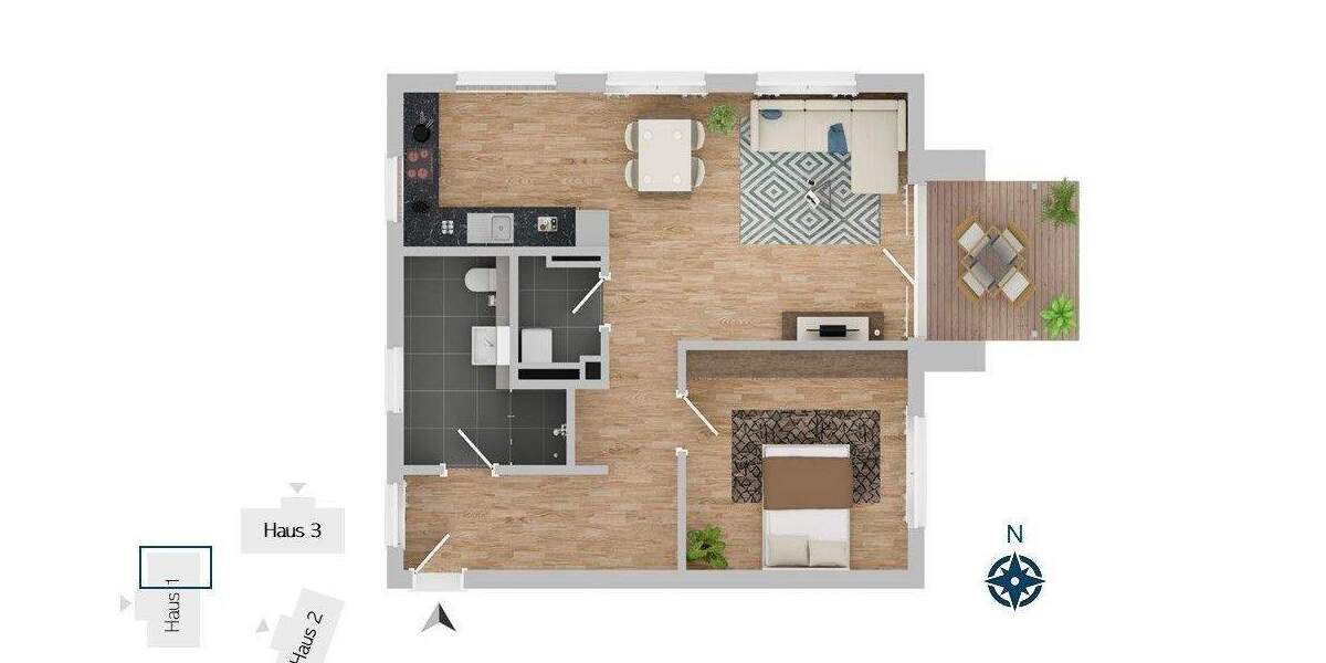 Etagenwohnung Eckernförde - 2 Zimmer, 68 m&sup2;, 384.000&euro; | Angebot:25703443