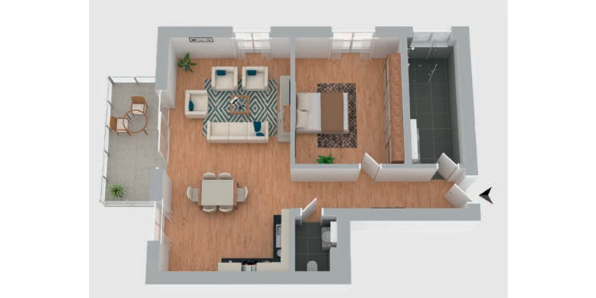 Etagenwohnung Schleswig - 2 Zimmer, 79 m&sup2;, 456.000&euro; | Angebot:25730517