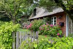 Traumhaftes Reetdach-Ein-Zweifamilienhaus mit parkähnlichem Garten in Angeln - Zweifamilienhaus Scheggerott | Angebot:26565370
