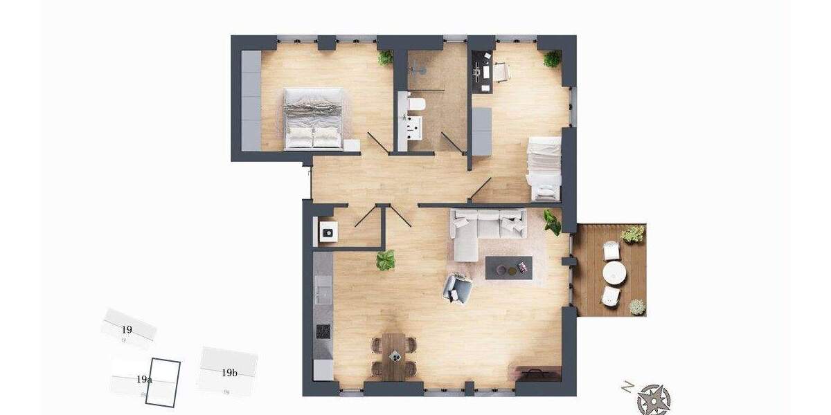 Etagenwohnung Eckernförde - 3 Zimmer, 80 m&sup2;, 640.000&euro; | Angebot:25703419