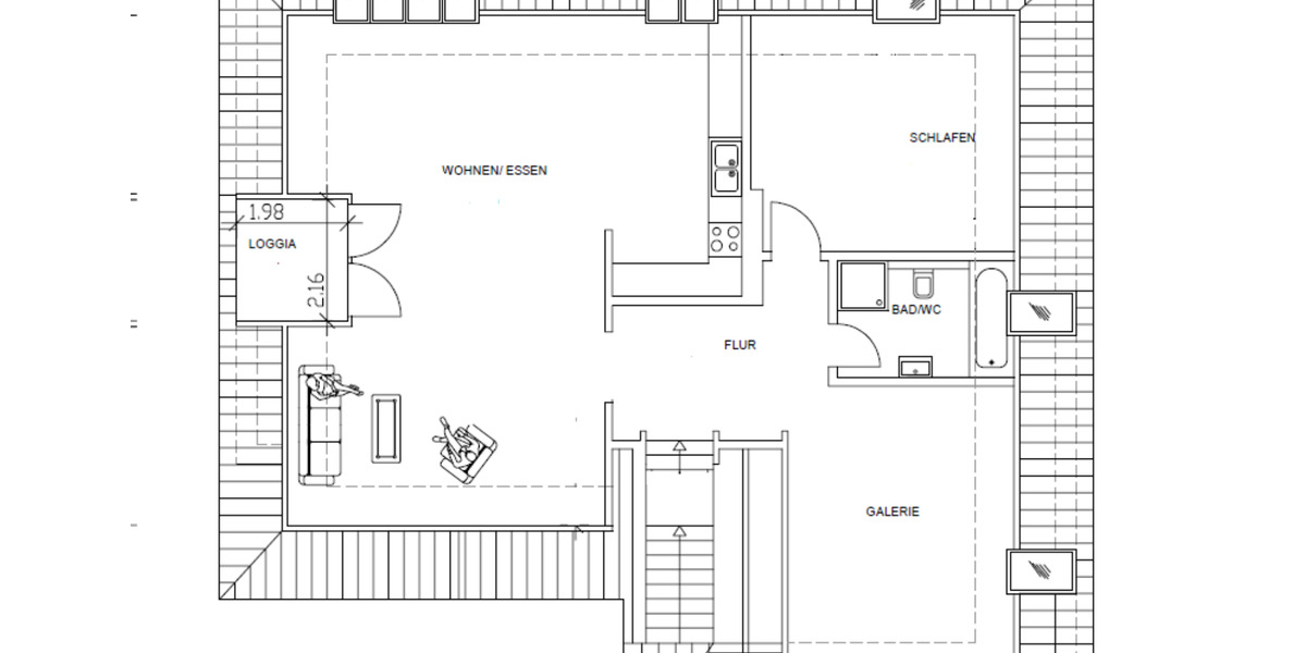 Dachgeschoßwohnung Fahrdorf - 3 Zimmer, 92 m&sup2;, 1.600&euro; | Angebot:25931741