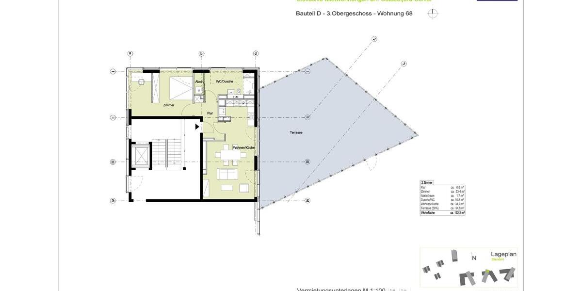 Dachgeschoßwohnung Schleswig - 2 Zimmer, 132 m&sup2;, 1.812&euro; | Angebot:16617268