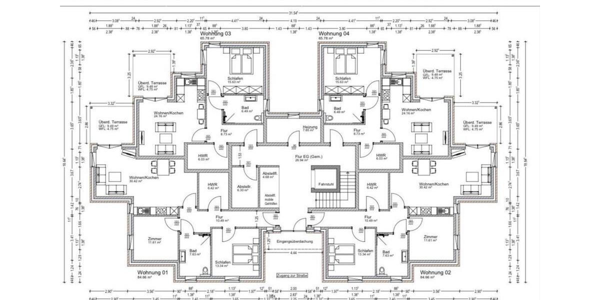 Erdgeschoßwohnung Owschlag - 2 Zimmer, 65 m&sup2;, 875&euro; | Angebot:25892691
