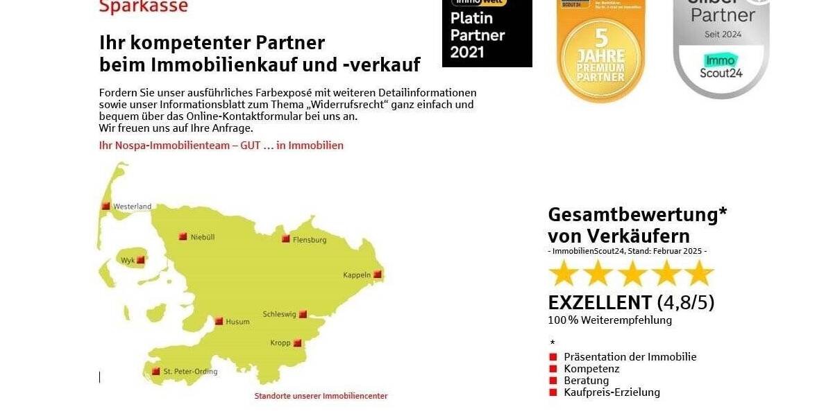 Einfamilienhaus Schleswig - 3 Zimmer, 71 m&sup2;, 179.000&euro; | Angebot:25668658