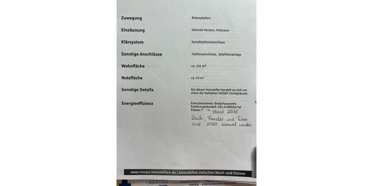 Einfamilienhaus Ostenfeld (Husum) - 5 Zimmer, 141 m&sup2;, 250.000&euro; | Angebot:24261353