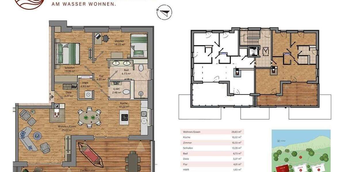 Etagenwohnung Kappeln - 3 Zimmer, 100 m&sup2;, 950.000&euro; | Angebot:25672666