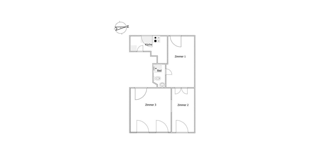 Etagenwohnung Rendsburg - 3 Zimmer, 45 m&sup2;, 450&euro; | Angebot:25811754