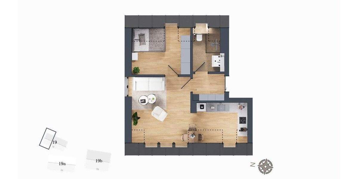 Etagenwohnung Eckernförde - 2 Zimmer, 40 m&sup2;, 290.000&euro; | Angebot:25703428