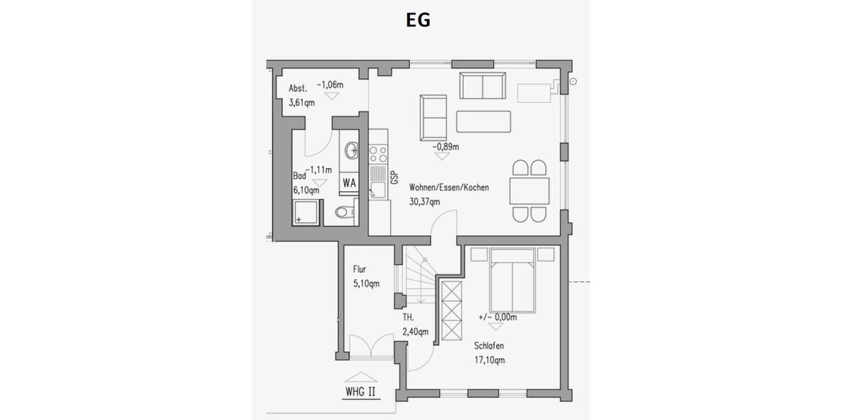 Erdgeschoßwohnung Rieseby - 2 Zimmer, 65 m&sup2;, 780&euro; | Angebot:25825416