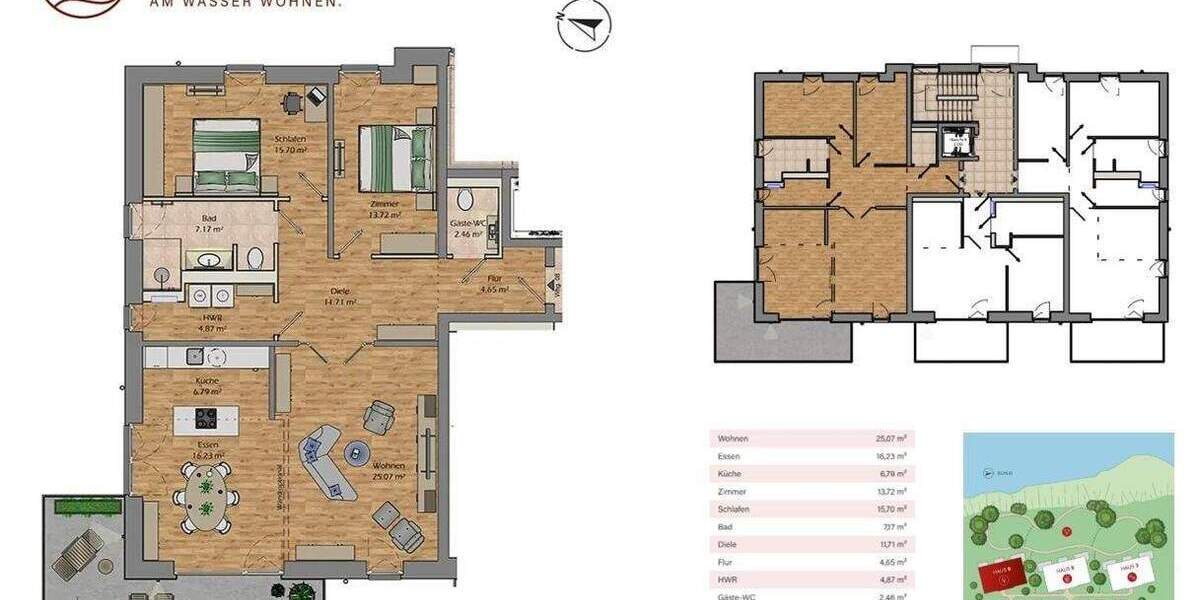 Etagenwohnung Kappeln - 4 Zimmer, 119 m&sup2;, 890.000&euro; | Angebot:25797292