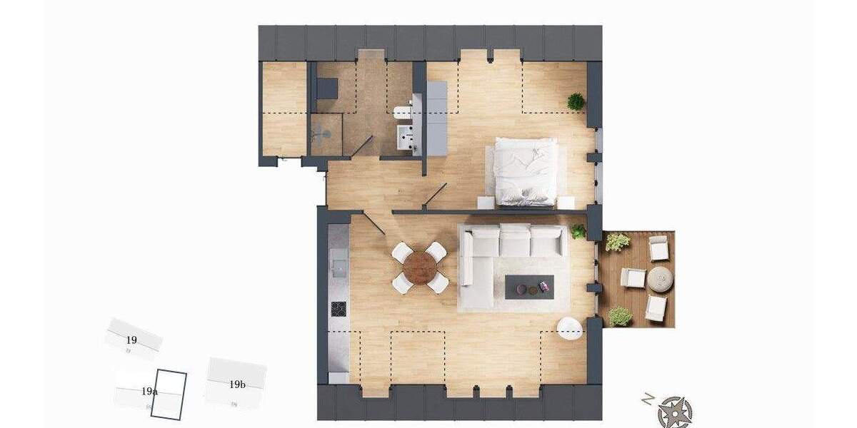 Etagenwohnung Eckernförde - 2 Zimmer, 64 m&sup2;, 535.000&euro; | Angebot:25703453
