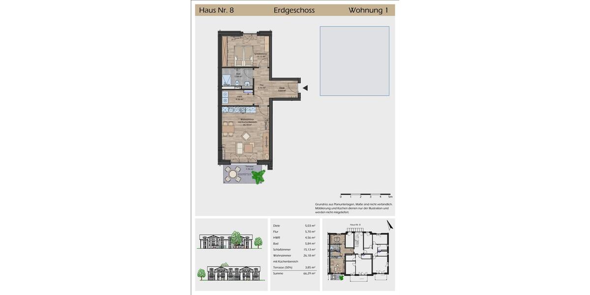 Erdgeschoßwohnung Hohn - 2 Zimmer, 67 m&sup2;, 760&euro; | Angebot:26647439