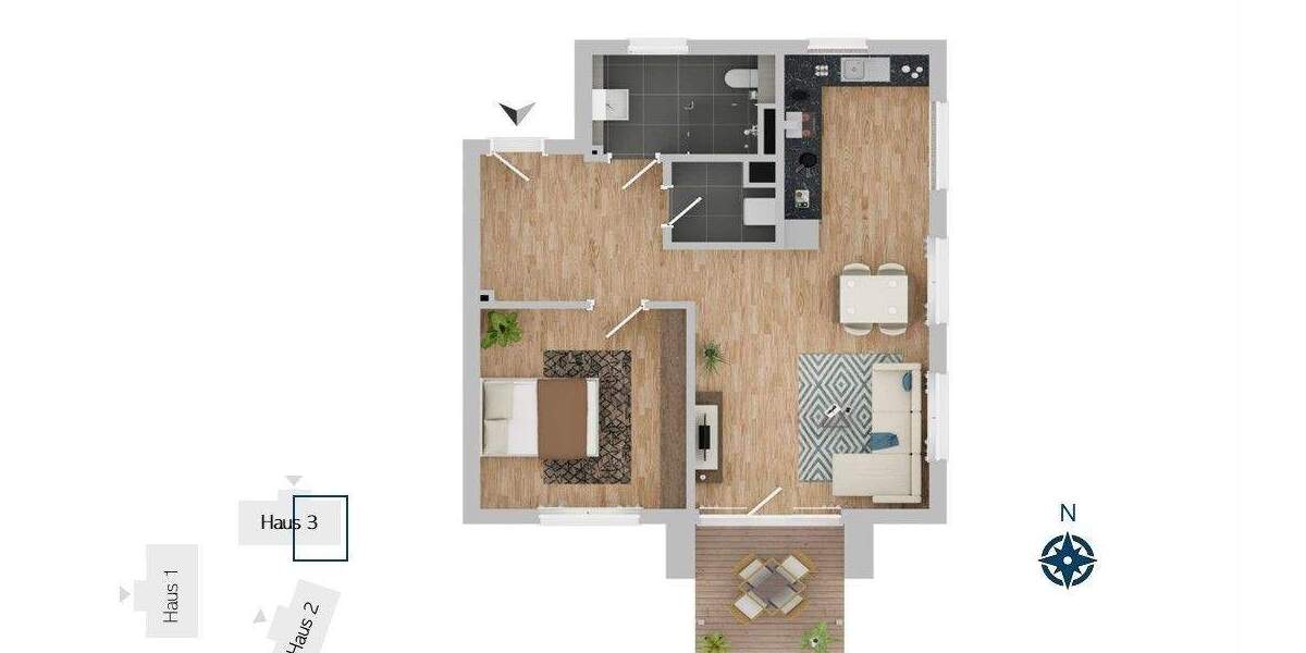 Etagenwohnung Eckernförde - 2 Zimmer, 65 m&sup2;, 365.000&euro; | Angebot:25703399