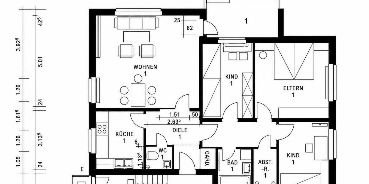 Etagenwohnung Rendsburg - 3 Zimmer, 87 m&sup2;, 199.000&euro; | Angebot:26671404