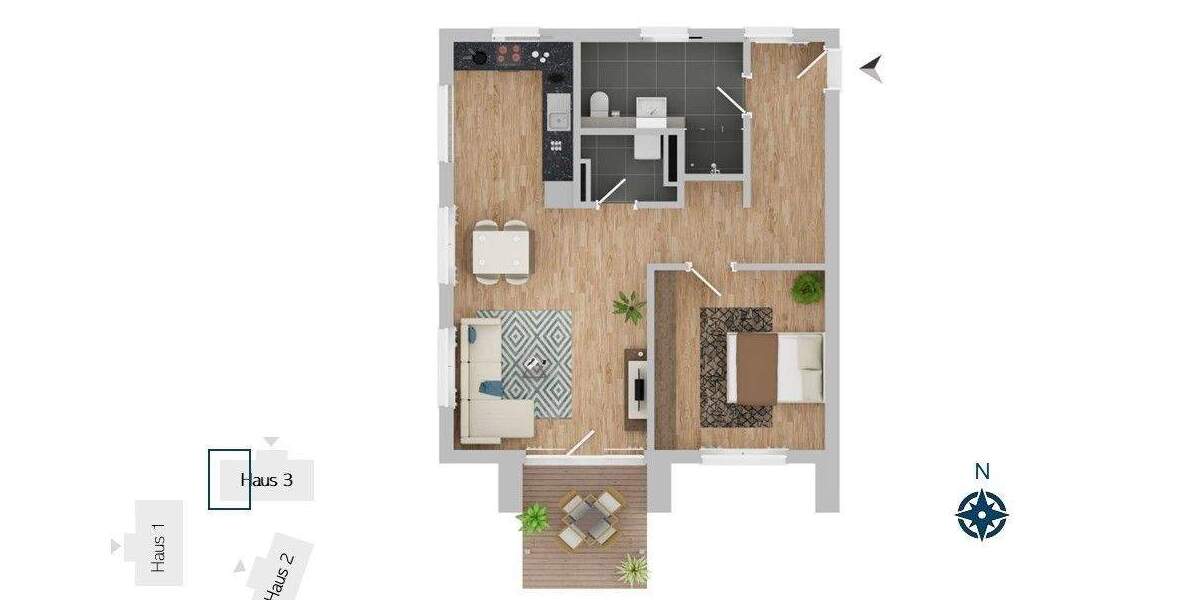 Etagenwohnung Eckernförde - 2 Zimmer, 68 m&sup2;, 408.000&euro; | Angebot:25703394