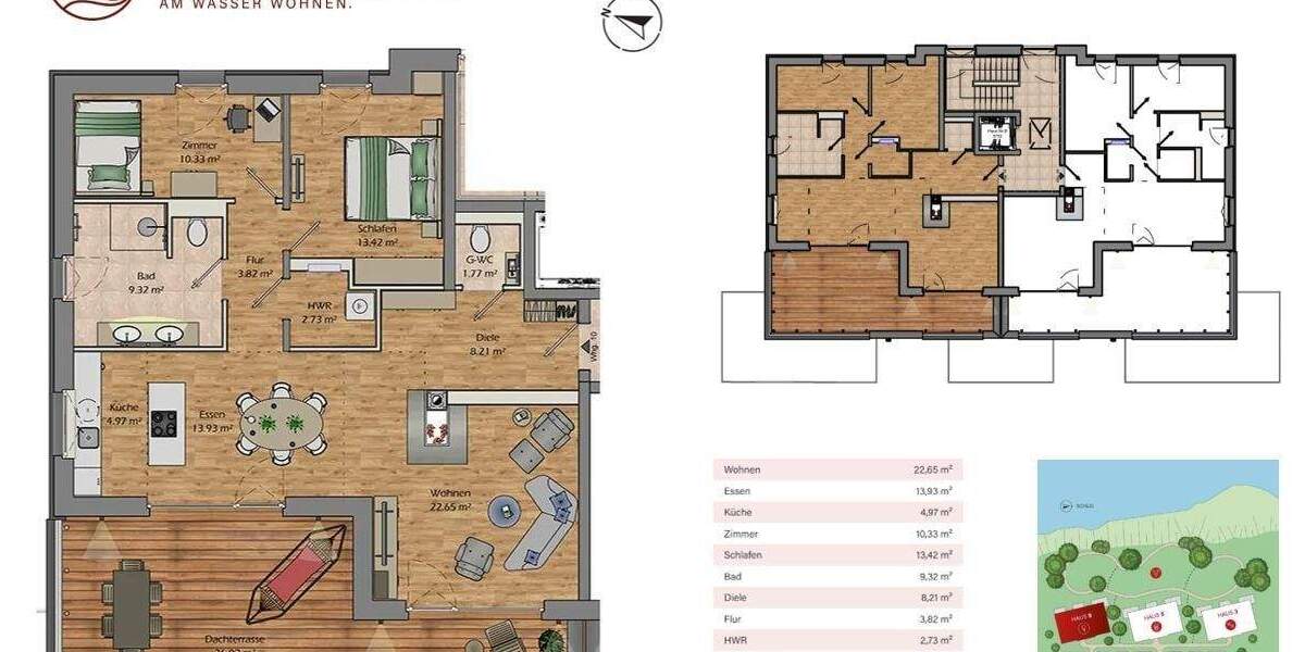 Etagenwohnung Kappeln - 3 Zimmer, 109 m&sup2;, 950.000&euro; | Angebot:25667591