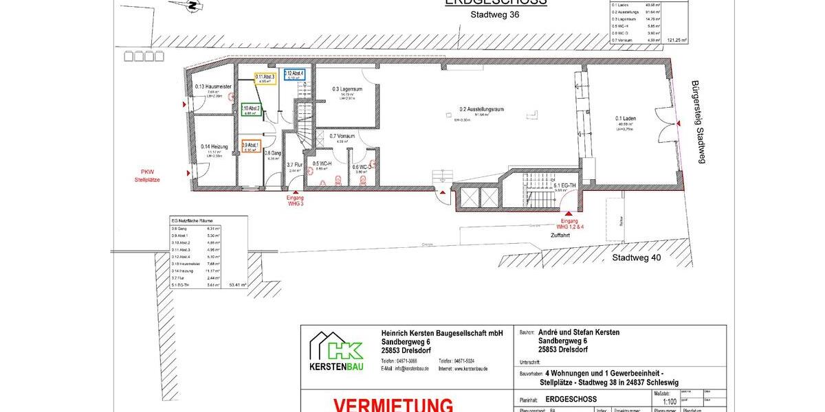 Etagenwohnung Schleswig - 2 Zimmer, 74 m&sup2;, 890&euro; | Angebot:26443422