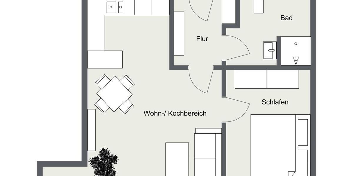 Etagenwohnung Kappeln - 2 Zimmer, 56 m&sup2;, 690&euro; | Angebot:26662385