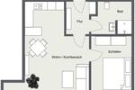 Etagenwohnung Kappeln - 2 Zimmer, 56 m&sup2;, 690&euro; | Angebot:26662385