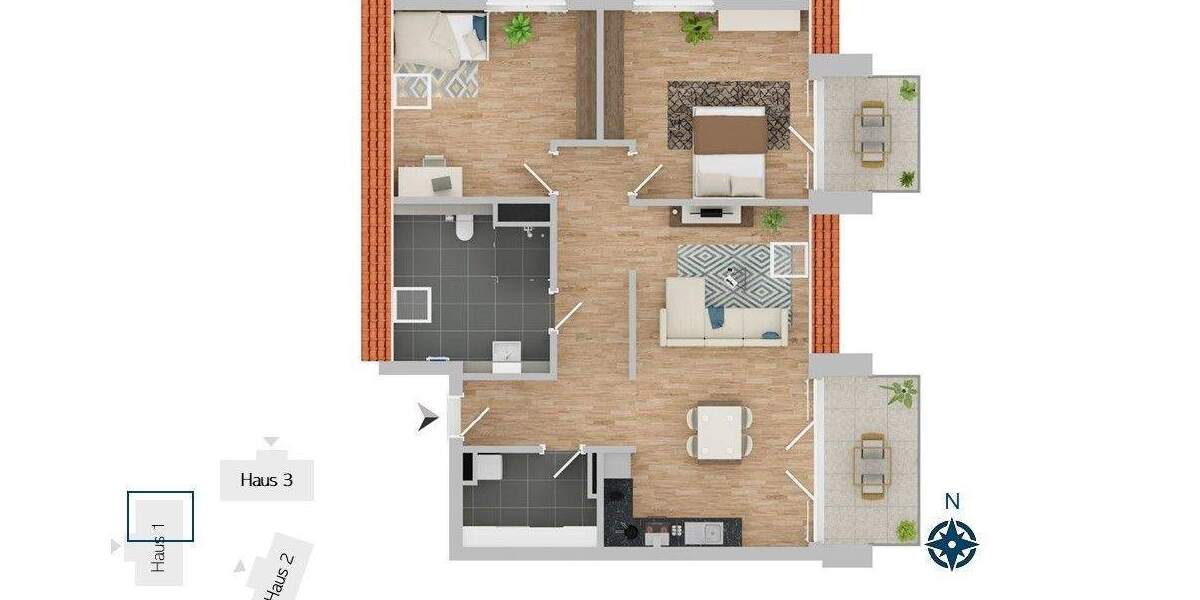 Etagenwohnung Eckernförde - 3 Zimmer, 95 m&sup2;, 588.000&euro; | Angebot:25703415