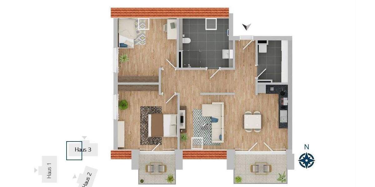 Etagenwohnung Eckernförde - 3 Zimmer, 96 m&sup2;, 620.000&euro; | Angebot:25703408